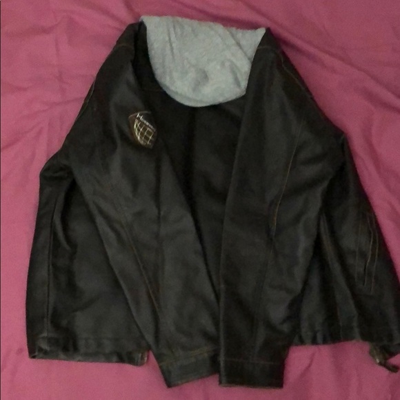 Hemisphere leather jacket with attached hood - Picture 5 of 5